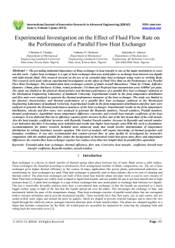 Experimental Investigation on the Effect of Fluid Flow Rate on