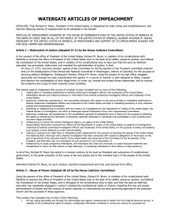 articles of impeachment - the jerry perez experiment