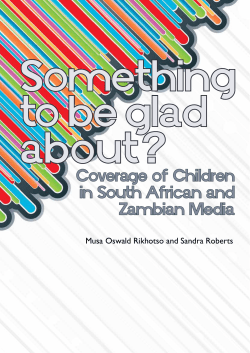 Coverage of Children in South African and Zambian Media