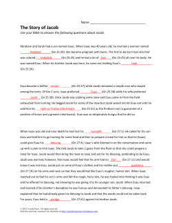 The Story of Jacob - Catechist`s Journey