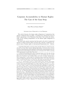 Corporate Accountability to Human Rights: The Case of the Gaza Strip