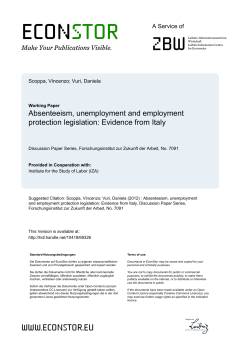 Absenteeism, Unemployment and Employment