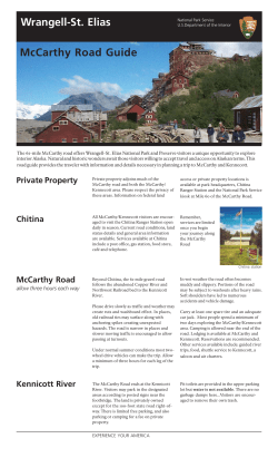 new McCarthy Road Guide