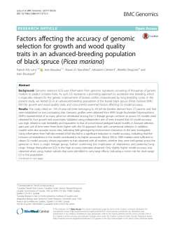 Factors affecting the accuracy of genomic selection