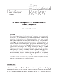 students` Perceptions on Learner