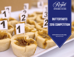 buttertarts 2016 competition - Royal Winter Fair Exhibitors