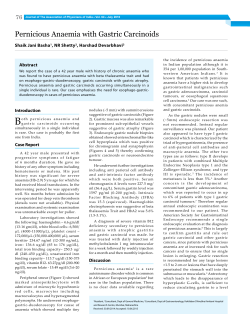 Pernicious Anaemia with Gastric Carcinoids
