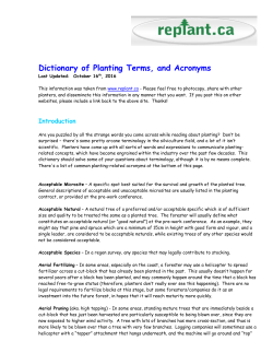 Dictionary - Replant.ca