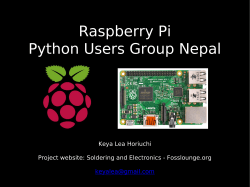 Raspberry Pi Python Users Group Nepal