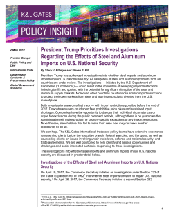 President Trump Prioritizes Investigations Regarding the Effects of