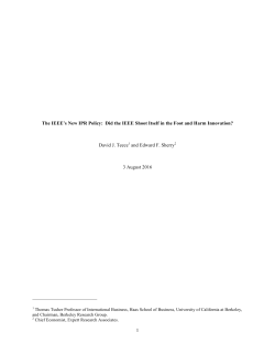 1 The IEEE`s New IPR Policy - Institute for Business Innovation