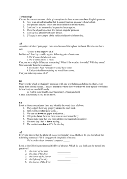 Terminology Choose the correct term out of the given options in