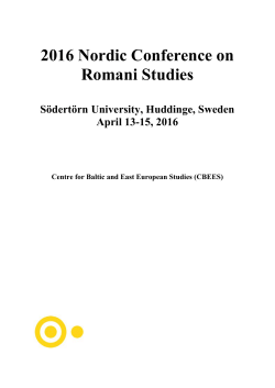 2016 Nordic Conference on Romani Studies