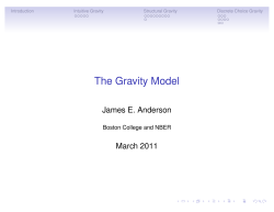 The Gravity Model