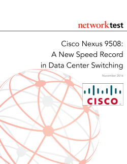 Cisco Nexus 9508: A New Speed Record in Data Center Switching