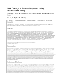 DNA Damage in Perinatal Asphyxia using Micronucleus Assay