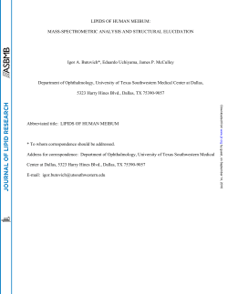 LIPIDS OF HUMAN MEIBUM: MASS