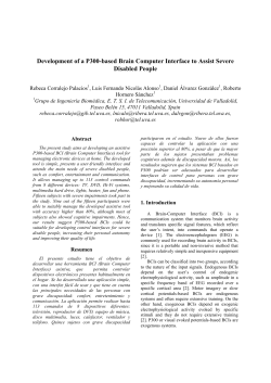Development of a P300-based Brain Computer Interface to Assist
