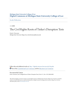 The Civil Rights Roots of Tinker`s Disruption Tests