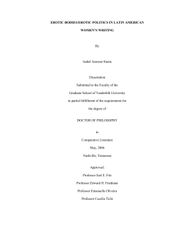 EROTIC BODIES/EROTIC POLITICS IN LATIN AMERICAN