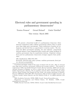 Electoral rules and government spending in parliamentary