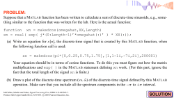 chap4 hw Sampling a Cosine Signal using MATLAB