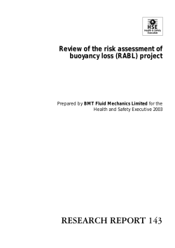 RR143 - Review of the risk assessment of buoyancy loss (RABL