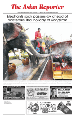 Elephants soak passers-by ahead of boisterous Thai holiday of