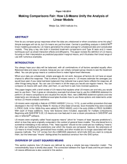 How LS-Means Unify the Analysis of Linear Models