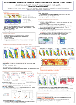 Characteristic differences between the heaviest rainfall - CNR-ISAC