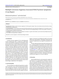 Multiple Cavernous Angiomas Associated With Psychotic Symptoms