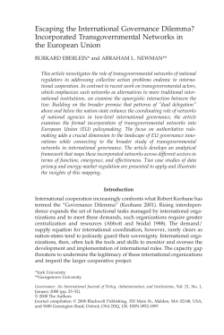 Incorporated Transgovernmental Networks in the European Union