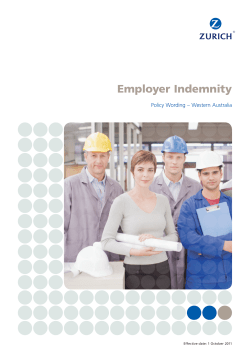 Employer Indemnity Policy - Western Australia