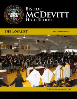 Fall 2013 - Bishop McDevitt High School