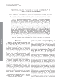 the problem and promise of scale dependency in community