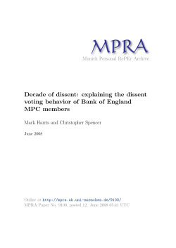 Decade of dissent: explaining the dissent voting behavior of Bank of