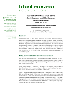 Field Reconnaissance Report:Greater and Little Camanoe Islands
