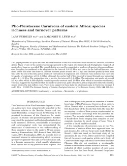 Plio-Pleistocene Carnivora of eastern Africa
