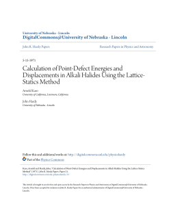 Calculation of Point-Defect Energies and Displacements in Alkali