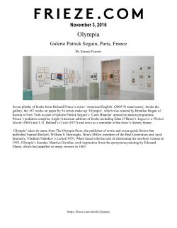 Olympia - Galerie Patrick Seguin