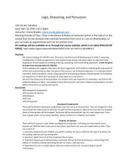 Logic, Reasoning, and Persuasion