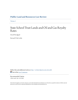 State School Trust Lands and Oil and Gas Royalty Rates
