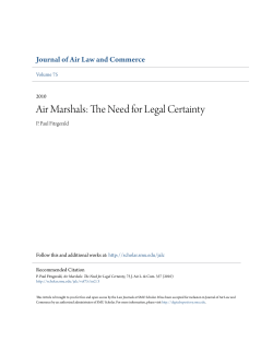 Air Marshals: The Need for Legal Certainty