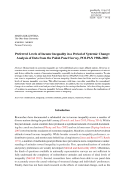 Preferred Levels of Income Inequality in a Period of Systemic Change