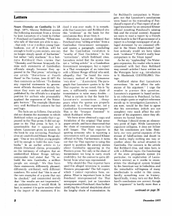 Noam Chomsky on Cambodia