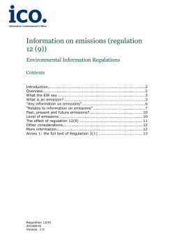 Information on emissions (regulation 12 (9))