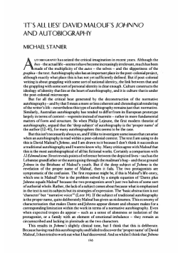 david malouf`s johnno and autobiography