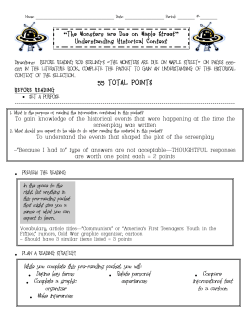 Monsters Historical Context Packet KEY