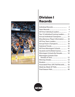 Division I Records