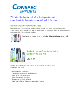 SodaStream Fountain Jets - Conspec Limited, Bermuda